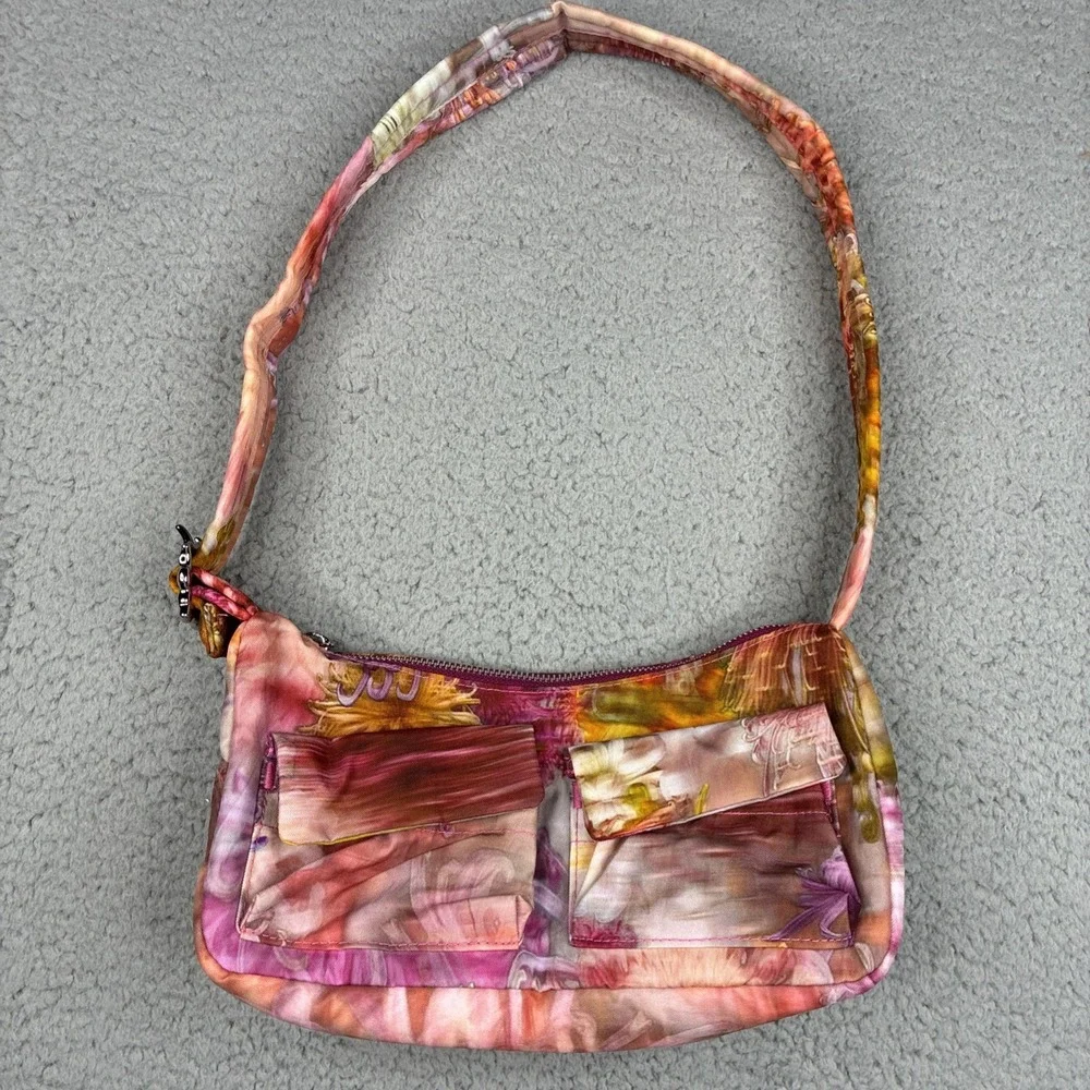 BAGGU x Collina Strada Cargo Shoulder Bag Berry Chrysanthemum Floral Purse